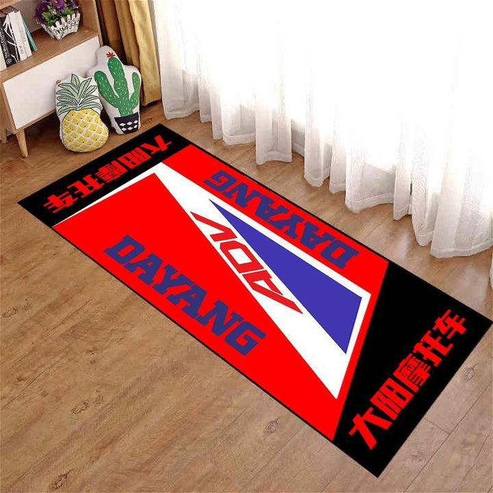 Motorcycle-Themed Area Mat