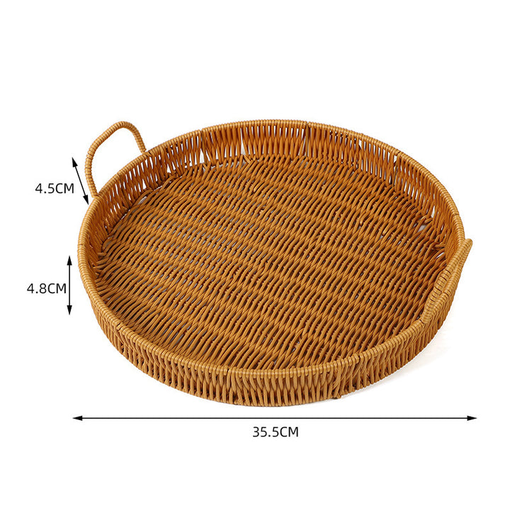Round Woven Serving Tray Kalsten