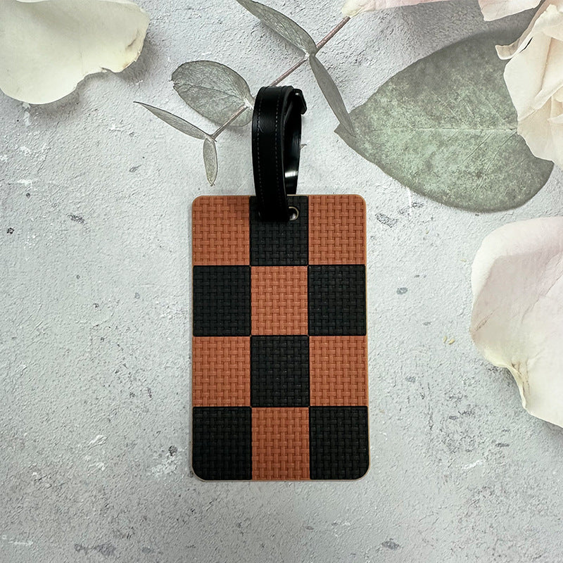 Checkerboard Pattern Luggage Tag Kalsten