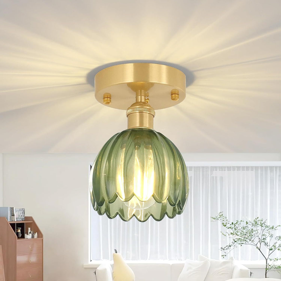Elegant Glass Flush Mount Ceiling Light