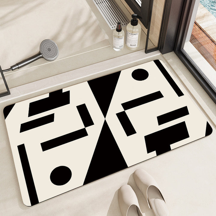 Playful Cow-Themed Bathroom Mat Kalsten