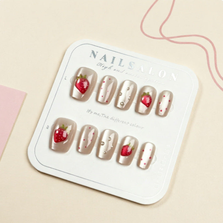 Artificial nails with strawberry design Kalsten