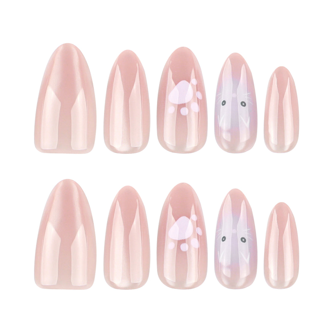 Artificial nail art with animal motifs Kalsten