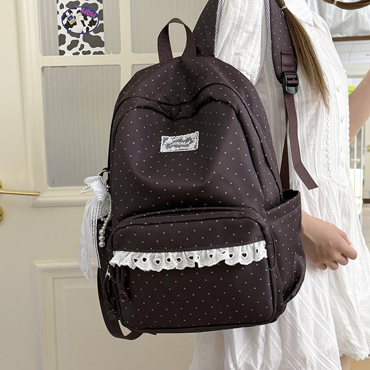 Charming Polka Dot School Backpack Kalsten