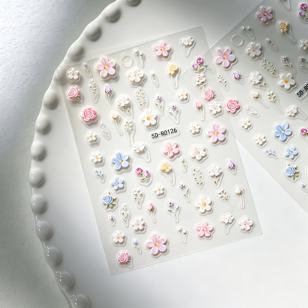 Decorative 3D Floral and Butterfly Nail Art Charms