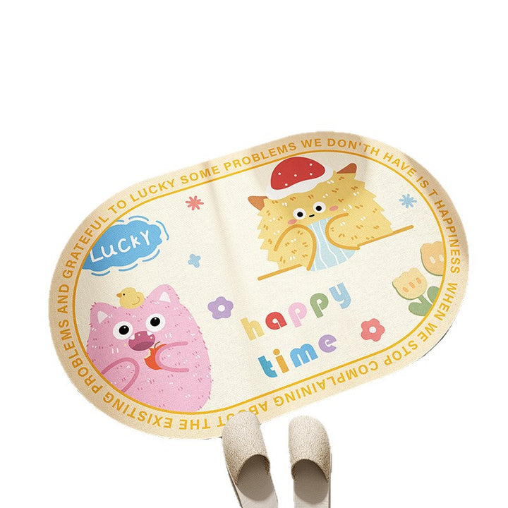 Floral-Themed Absorbent Bath Mat Kalsten