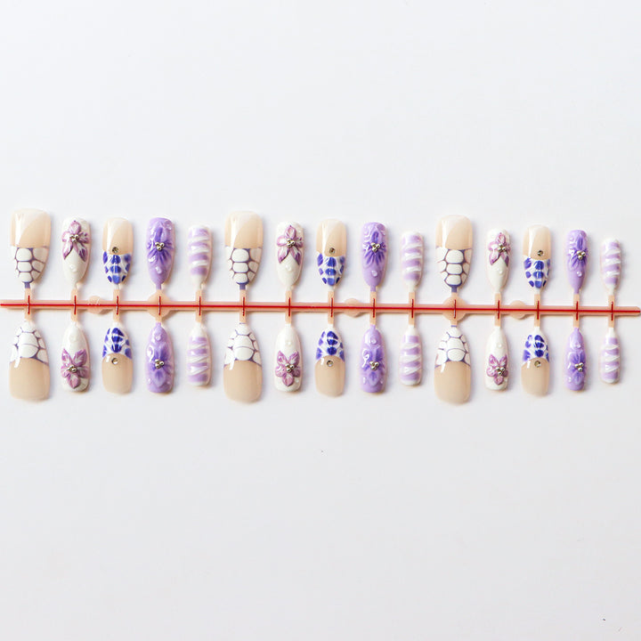 Artistic Floral Press-On Nail Collection  1791724334