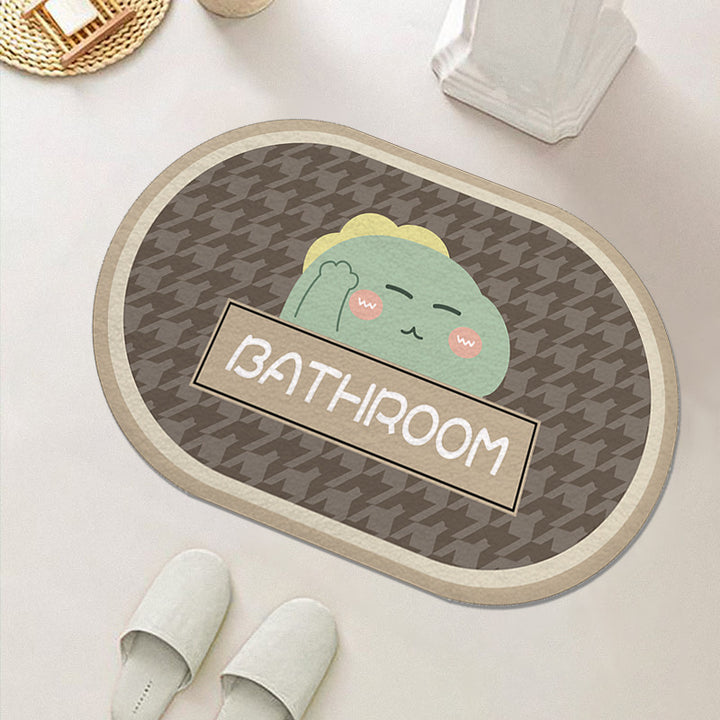 Cute Cartoon-Themed Bathroom Mat