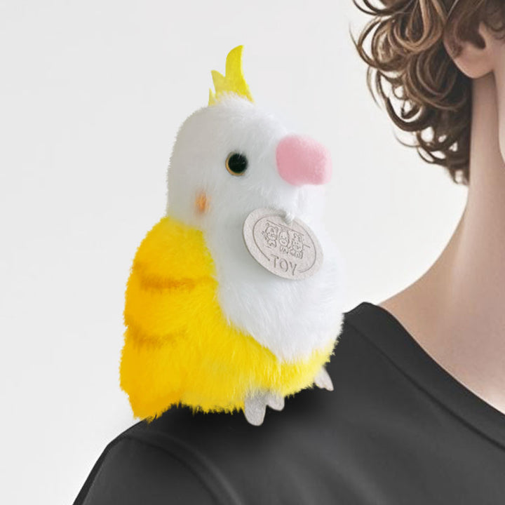 Plush Shoulder-Sitting Toucan Clip-On Companion with Metal Clip and Soft Huggable Body Kalsten