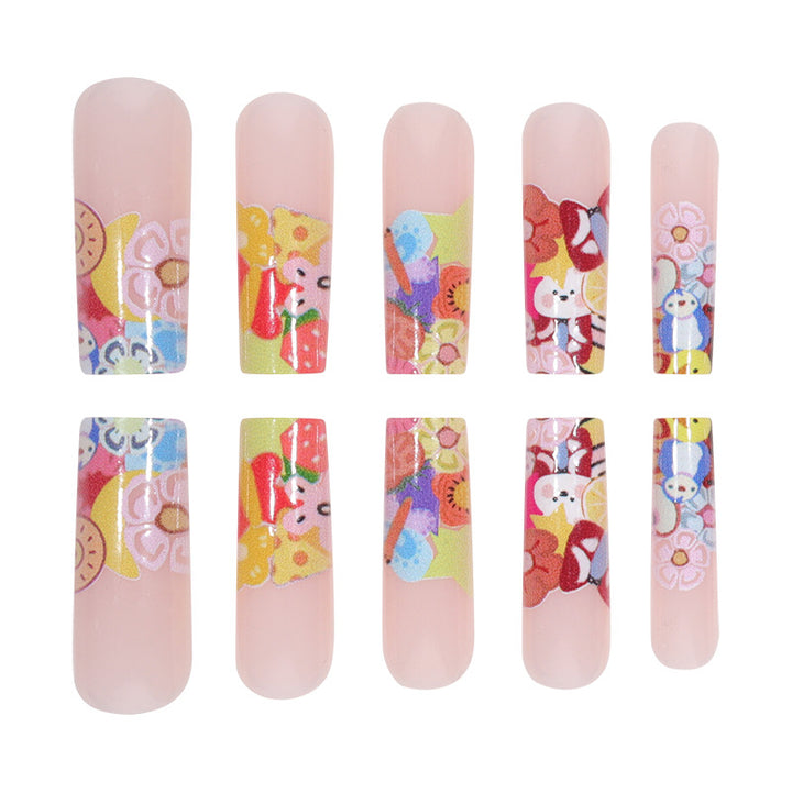 Artistic Floral Themed Nail Art Extensions Kalsten