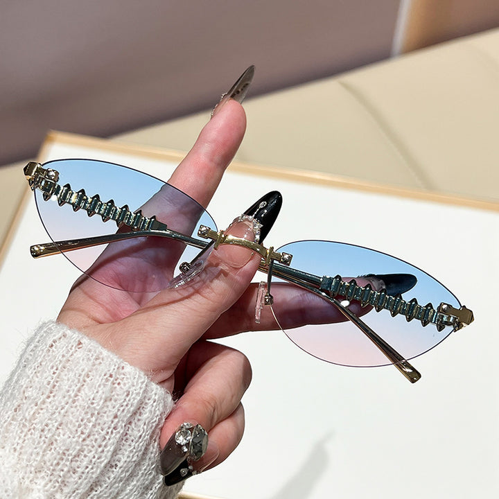 Women's fashionable glasses with elegant golden frame Kalsten
