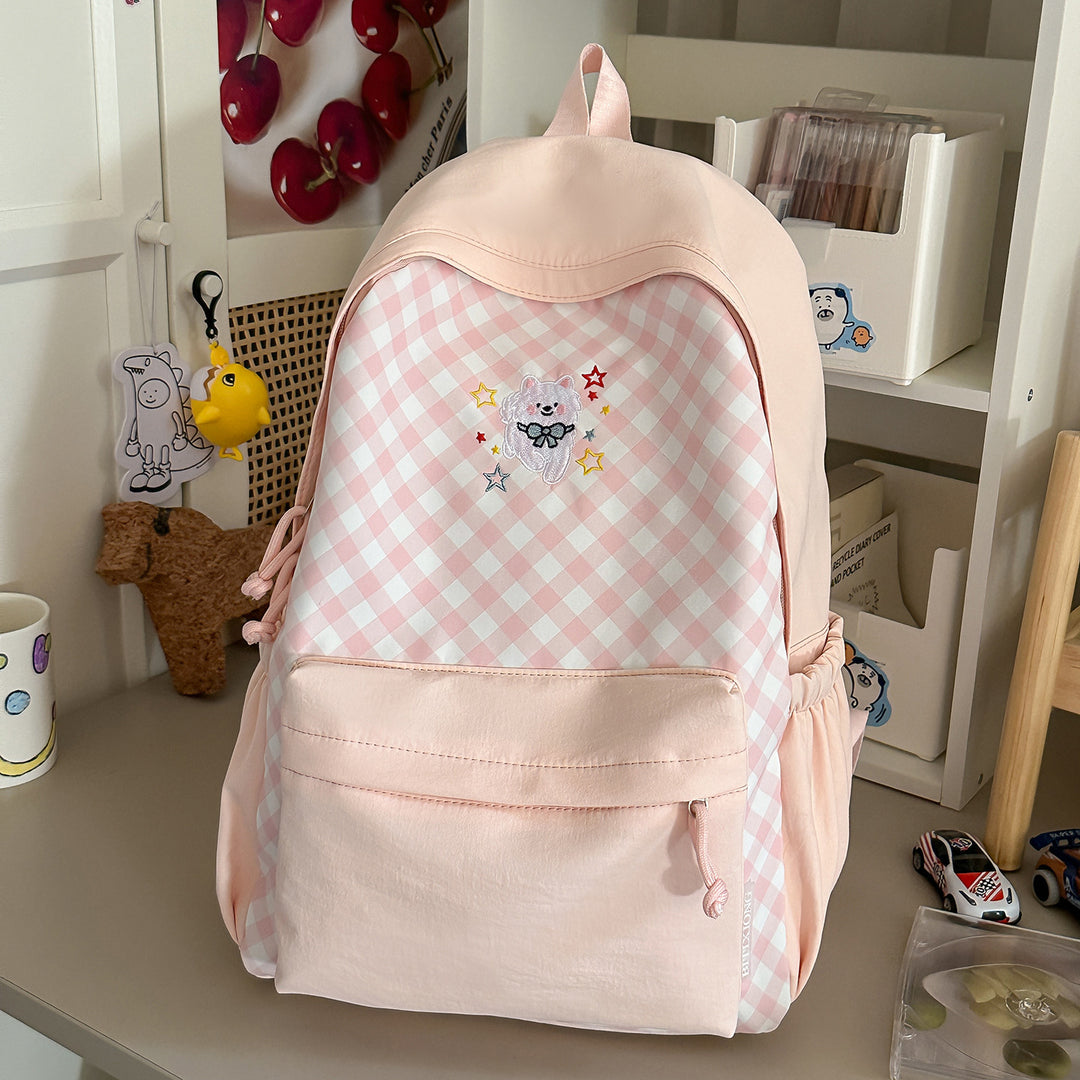 Cute Decorative Checked Pattern Backpack Kalsten