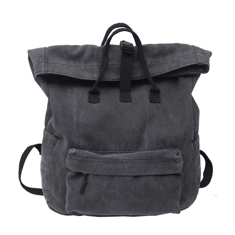 Stylish Roll-Top Canvas Backpack Kalsten