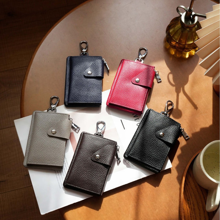 Premium Zippered Leather Card Holder