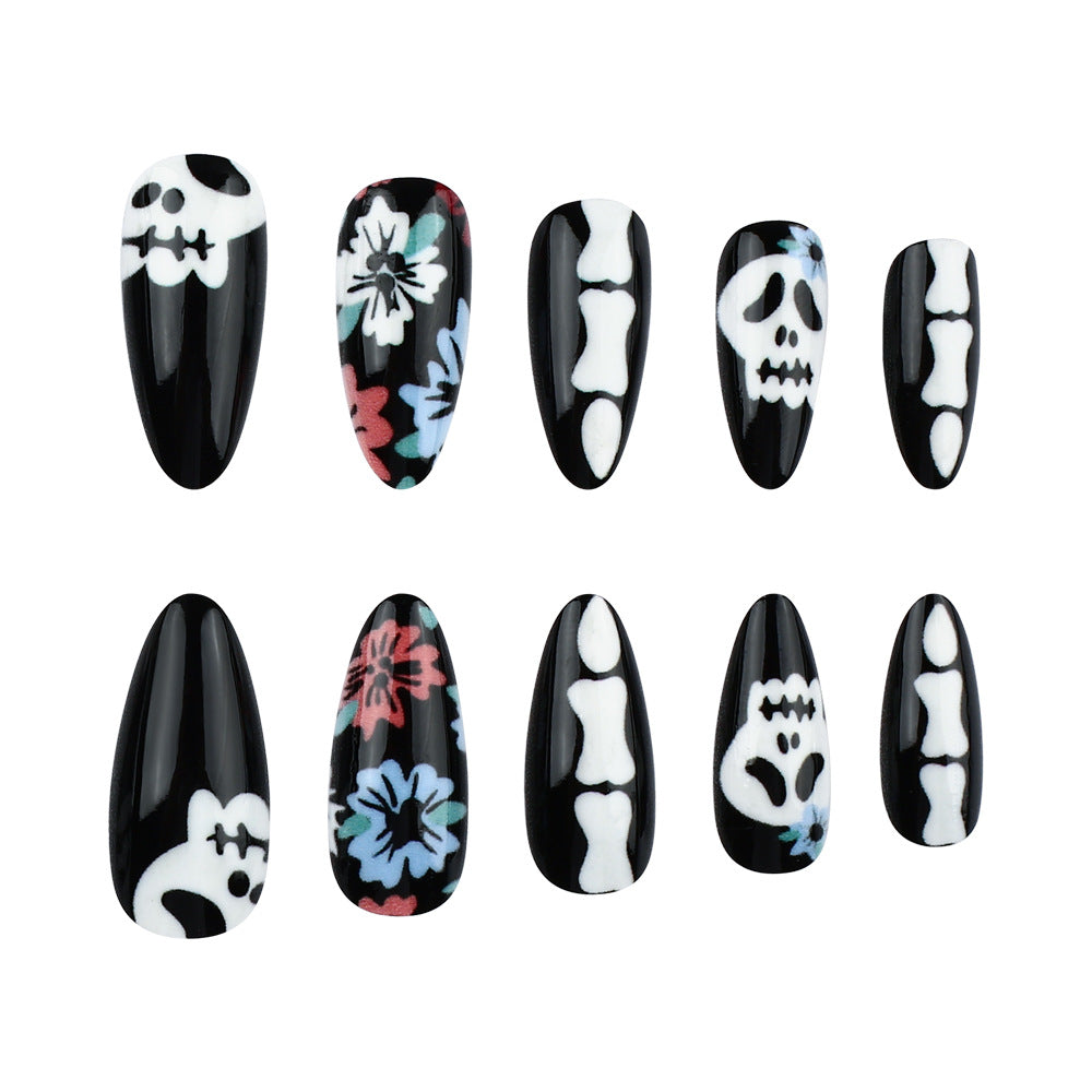 Artistic Halloween-Themed Press-On Nails Kalsten