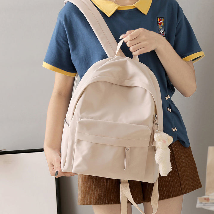 Casual Backpack with Plush Keychain Kalsten