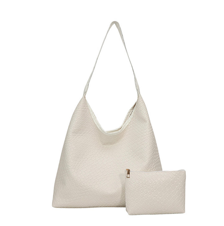 Sleek Textured Leather Hobo Handbag Kalsten