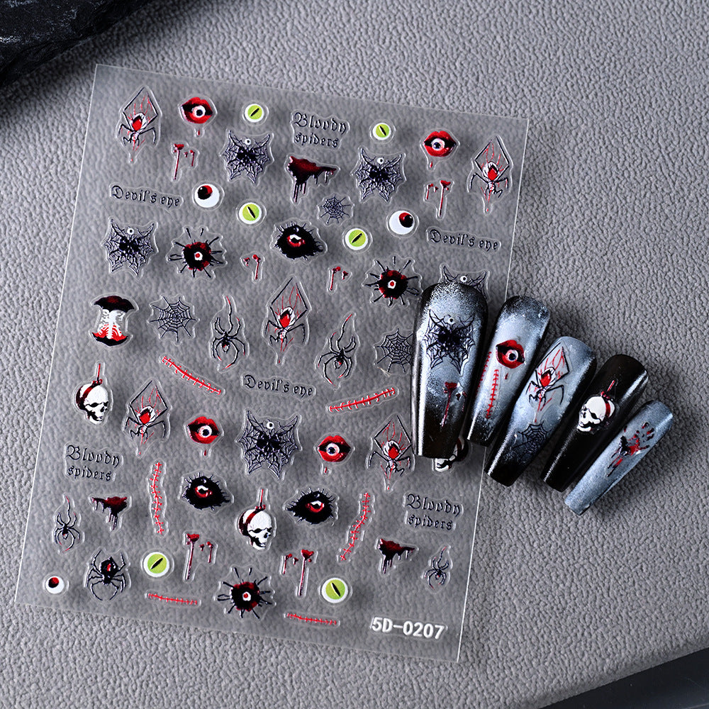Horror-Inspired Nail Art Stickers