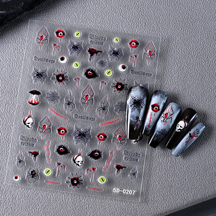 Horror-Inspired Nail Art Stickers