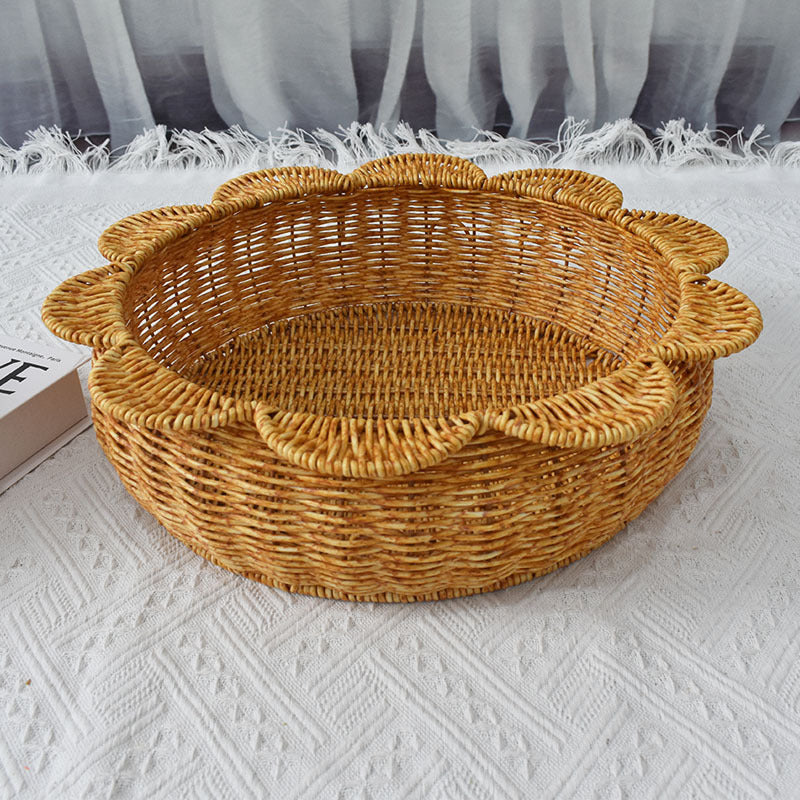 Decorative Woven Flower-Shaped Basket Kalsten