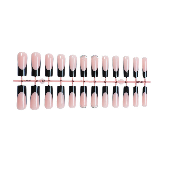 Creative nail art set with elegant black-pink design Kalsten