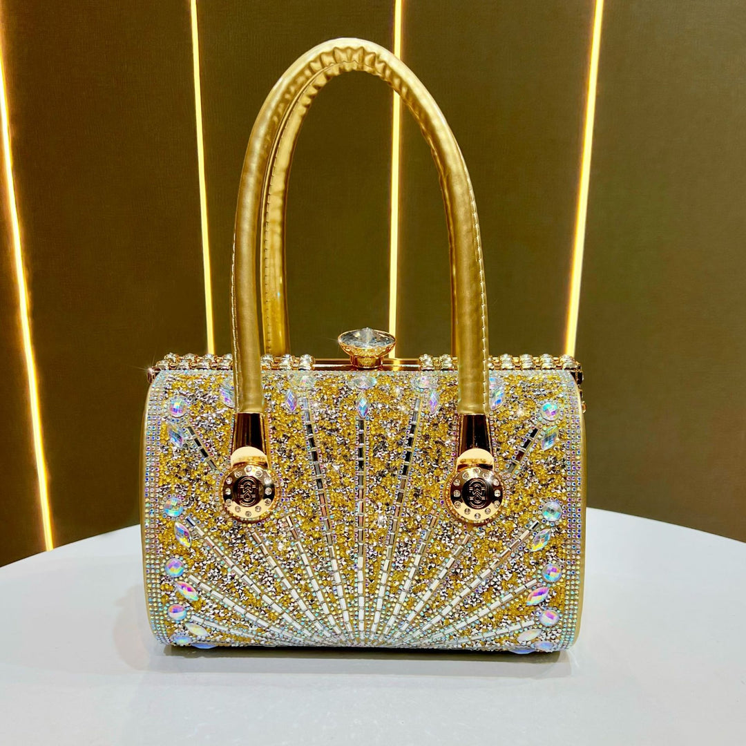 Luxe Crystal-Embellished Evening Handbag