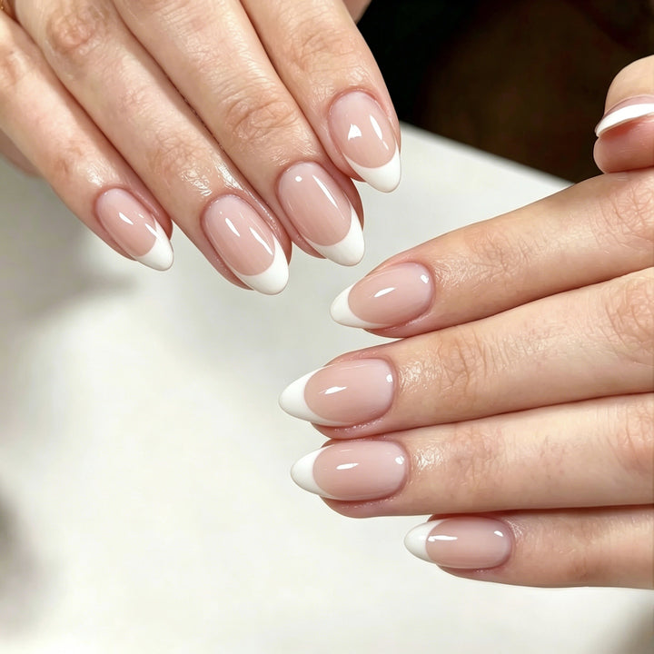 Elegant French Tip Press-On Nail Set