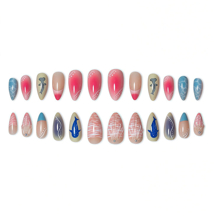 Artistic Sea-Themed Nail Art Kalsten