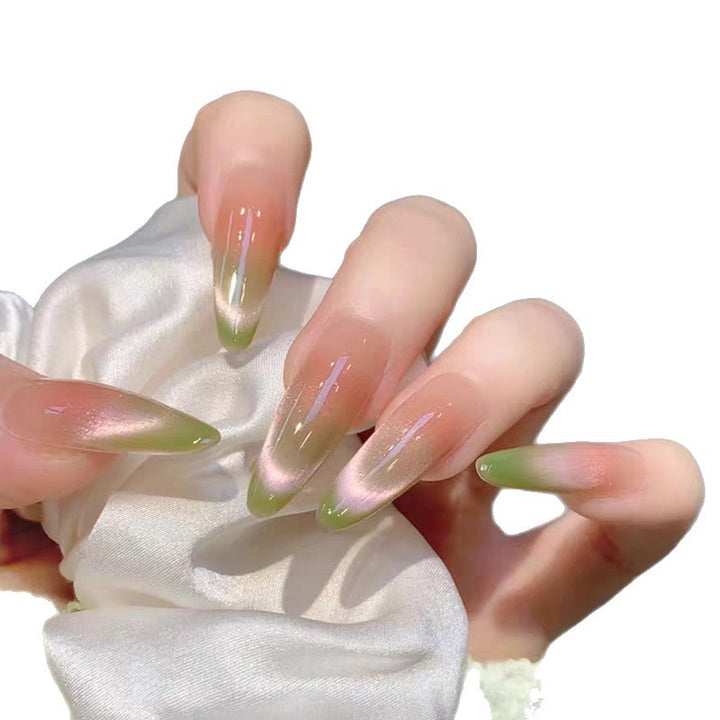 Artistic Press-On Nails with Ombre Finish and Elegant Design Kalsten