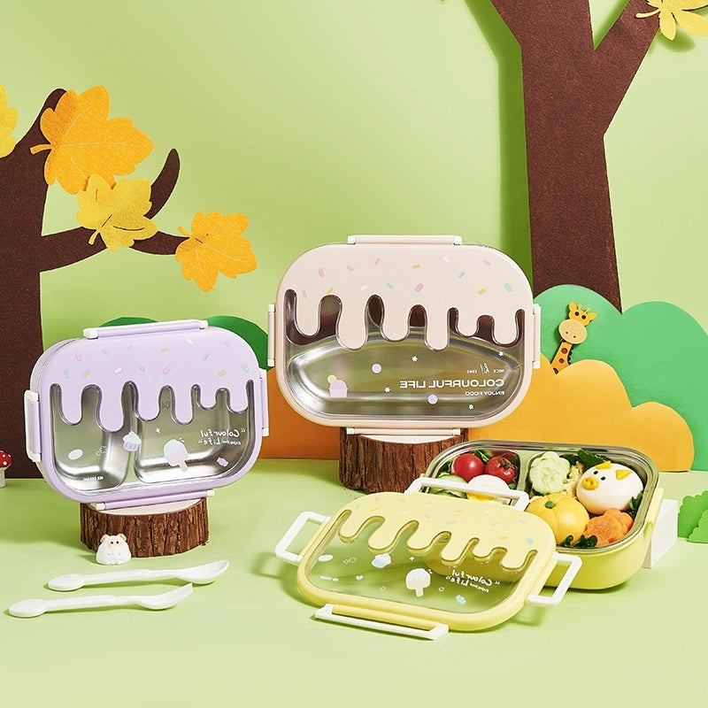 Cute Animal-Themed Multi-Compartment Lunch Box