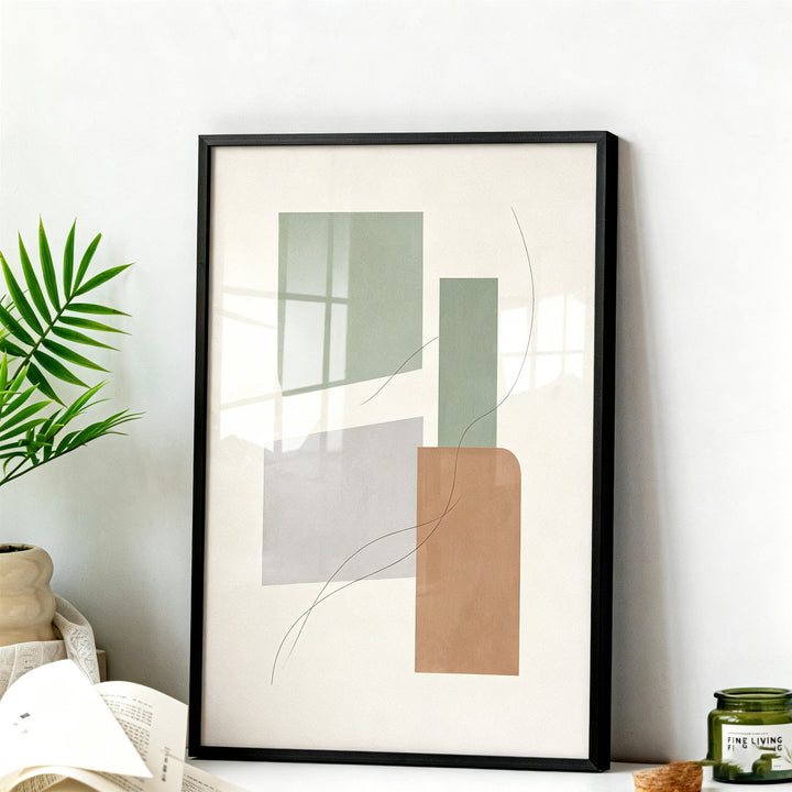 Elegant Abstract Art Framed Print for Home