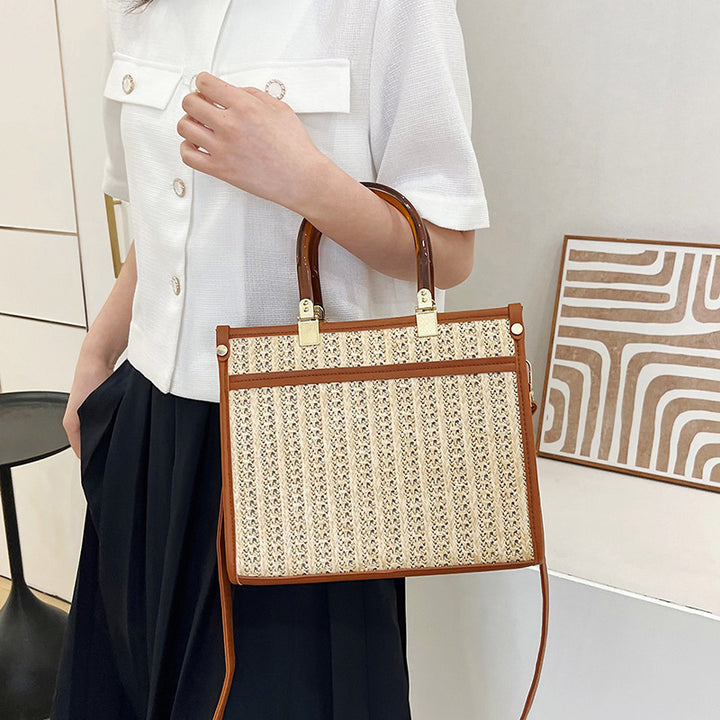 Elegant Woven Handheld Tote