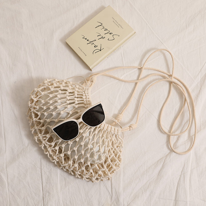 Fine macrame crossbody bag with reinforced carrying strap Kalsten