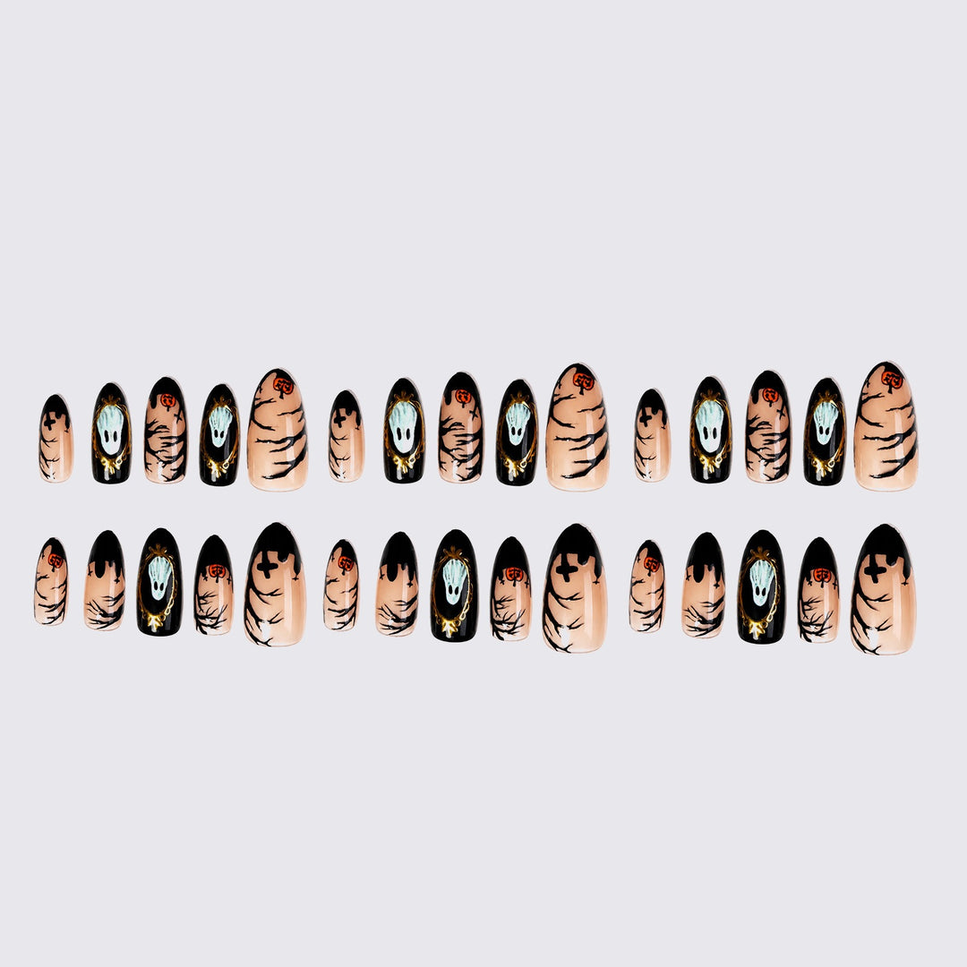 Creative Halloween Nail Art Set with Ghost and Pumpkin Designs Kalsten