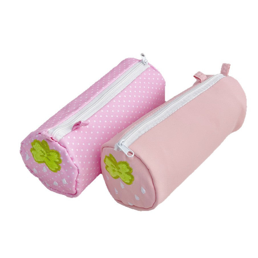 Strawberry-Themed Plush Pencil Pouch