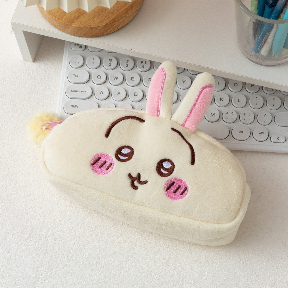 Plush Bunny-Shaped Storage Pouch