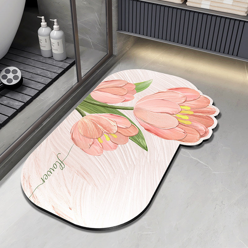 Floral Shaped Bath Mat Kalsten