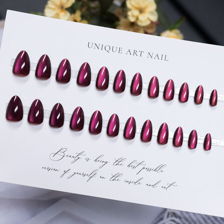 Glossy Press-On Nail Art Set