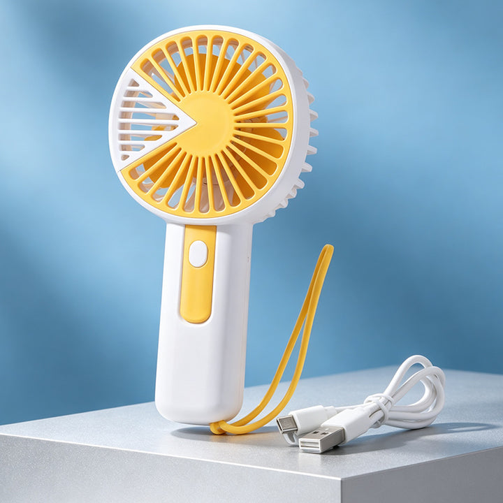 Women's Portable Mini Fan with USB Charging Function and Ergonomic Handle Kalsten