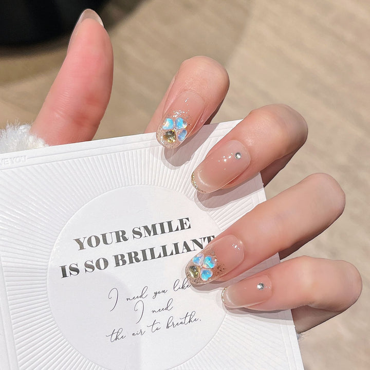 Glamorous Crystal-Studded Stiletto Press-On Nails Kalsten