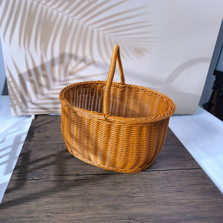 Women braided storage basket with sturdy carrying handles Kalsten