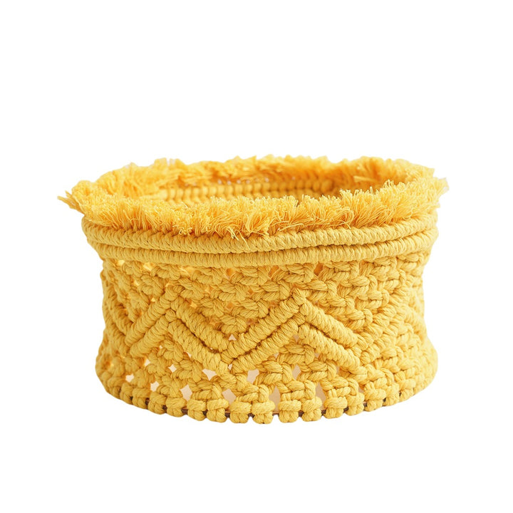 Decorative Macrame Storage Basket Kalsten