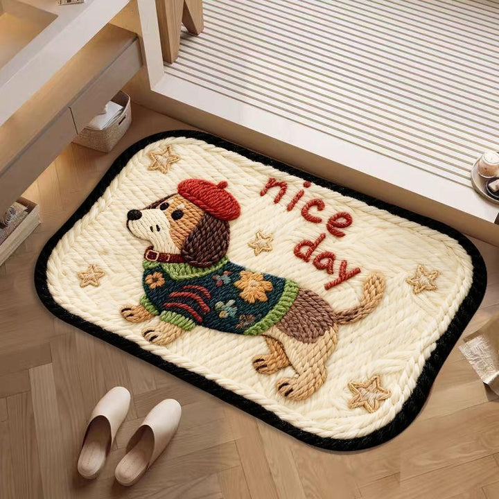 Decorative Dog-Themed Bath Rug Kalsten