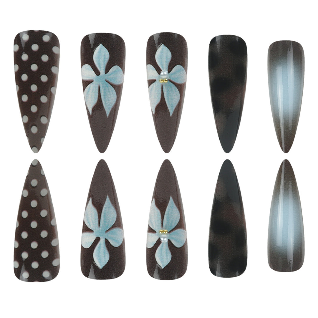 Decorative Artistic Long Stiletto Nail Extensions Kalsten