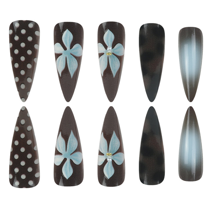 Decorative Artistic Long Stiletto Nail Extensions Kalsten