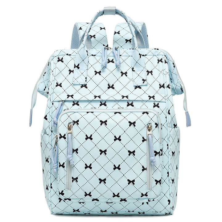 Stylish Bow-Printed Backpack kalsten