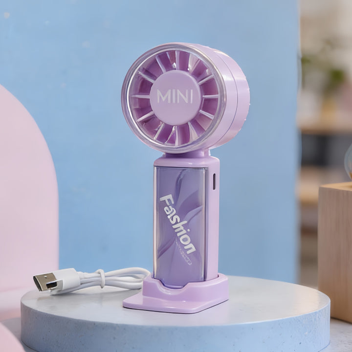 Women's Portable Mini Hand Fan with Ergonomic Design and USB Connection Kalsten