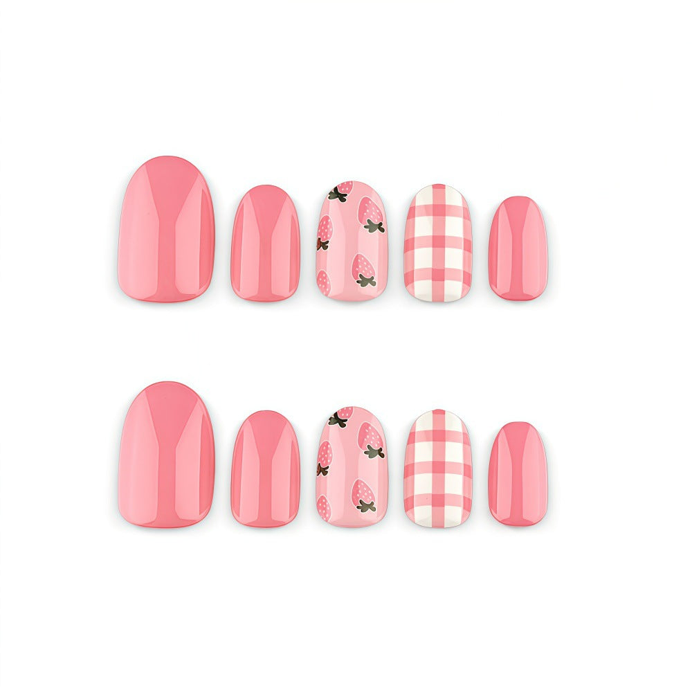 Artificial Nails in Spring Strawberry Design Kalsten