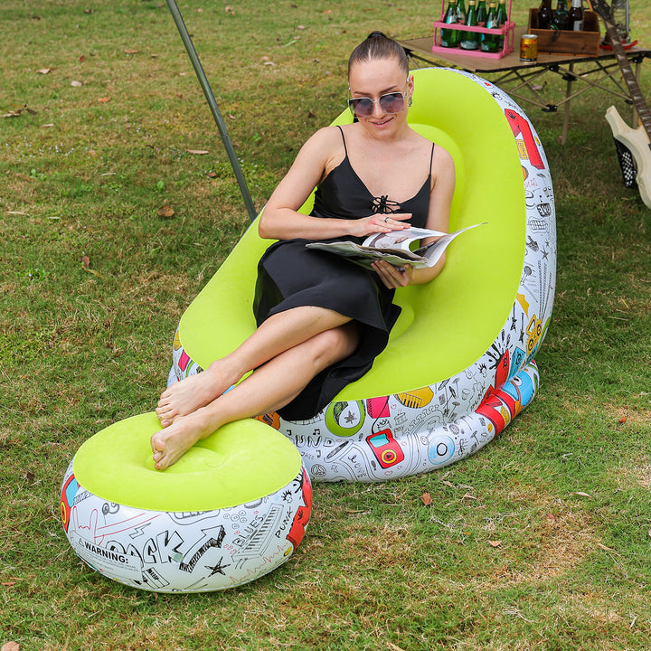 Women Inflatable Comfort Sofa with Ergonomic Backrest Kalsten