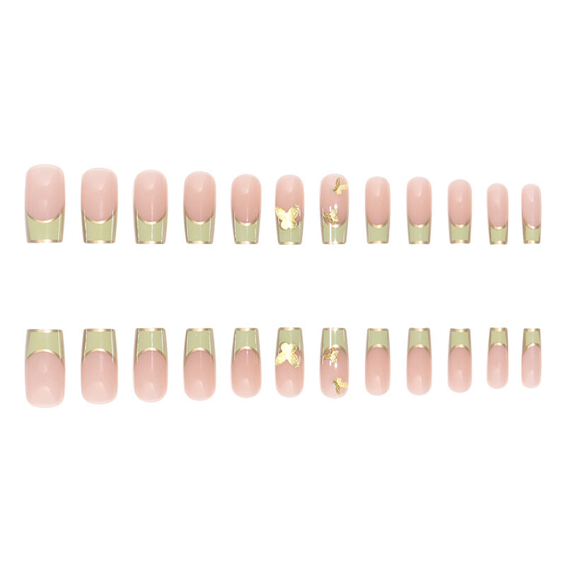 Elegant Butterfly-Detail Press-On Nails Kalsten